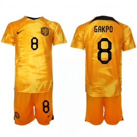 Camisetas Países Bajos Cody Gakpo 8 Primera Copa Mundial 2022 - Niño (+ Pantalones)